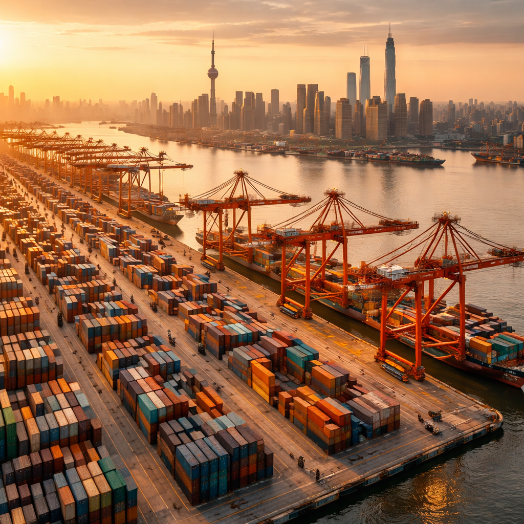 Container freight shipping from China to Europe
